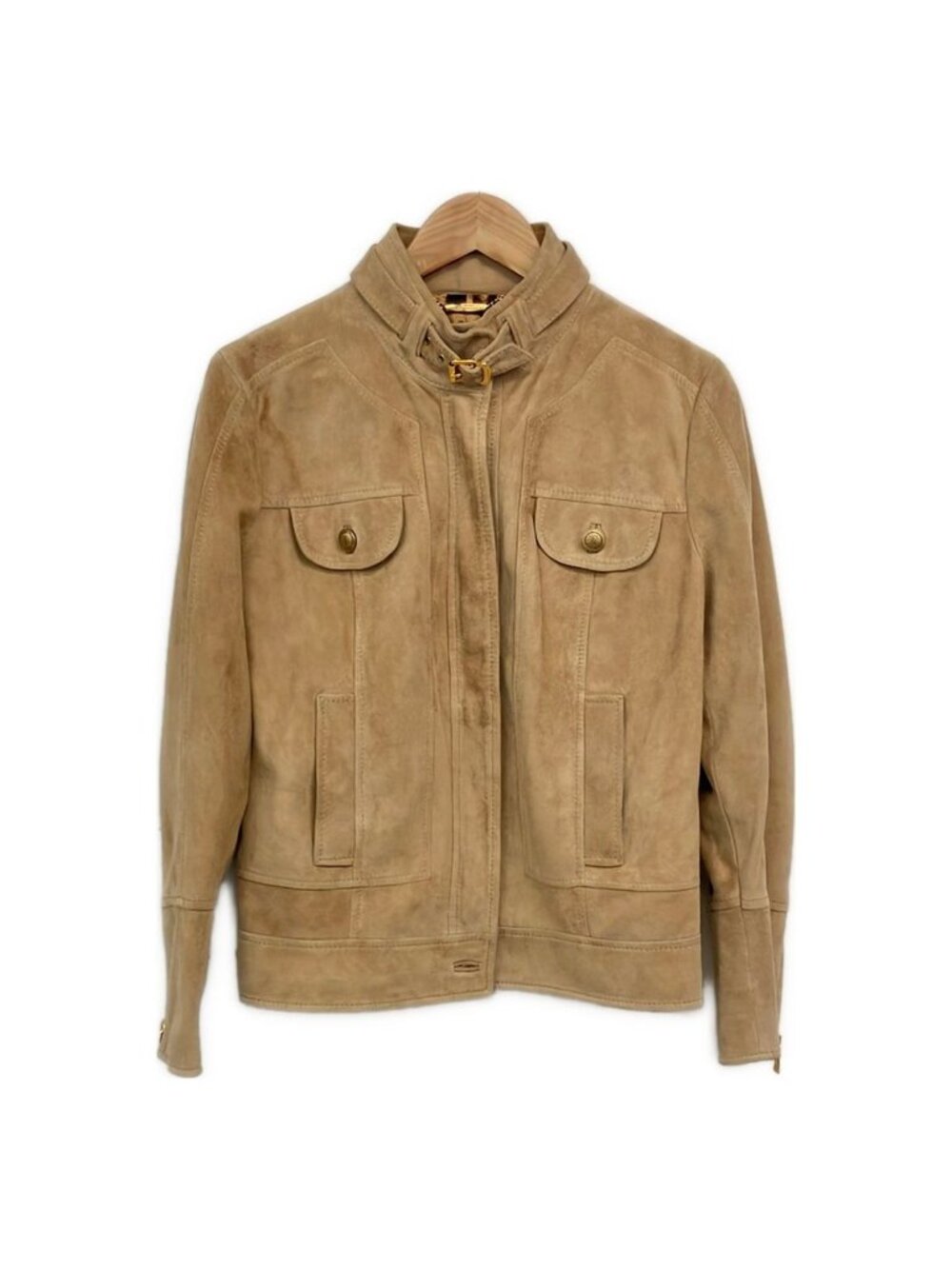 Dolce & Gabbana Rider's Jacket Beige Suede 46